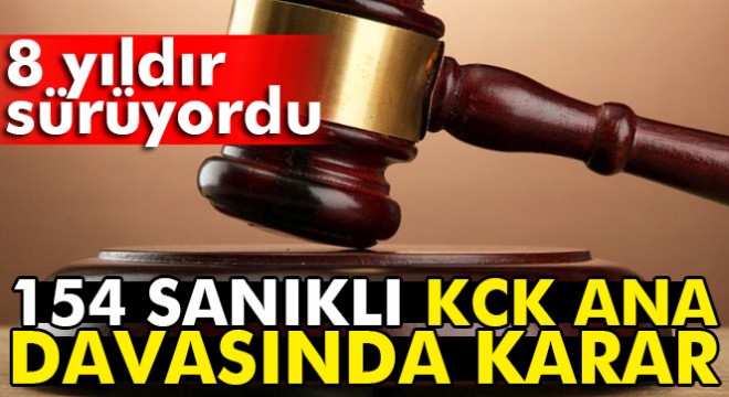 154 sanıklı KCK ana davasında karar