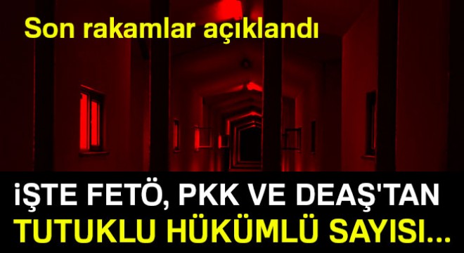 Adalet Bakanı Gül açıkladı: İşte FETÖ, PKK VE DEAŞ tan tutuklu hükümlü sayısı...