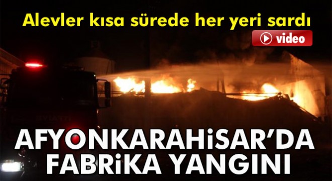 Afyonkarahisar da fabrika yangını: 2 yaralı