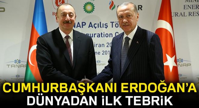 Azerbaycan Cumhurbaşkanı Aliyev, Cumhurbaşkanı Erdoğan ı tebrik etti