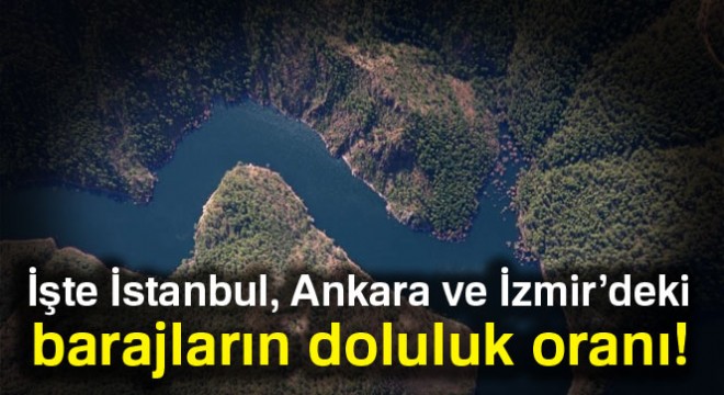 Bakan Eroğlu açıkladı: İstanbul, Ankara ve İzmir’deki barajların doluluk oranı...