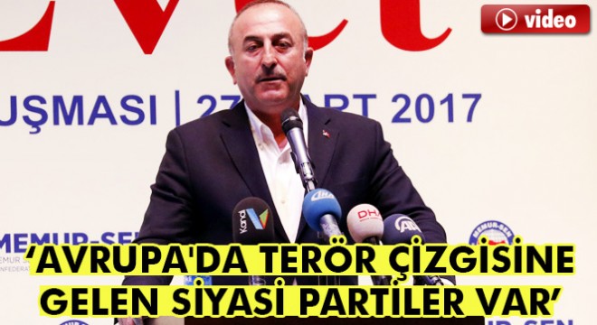 Bakan Mevlüt Çavuşoğlu: Avrupa da terör çizgisine gelen siyasi partiler var