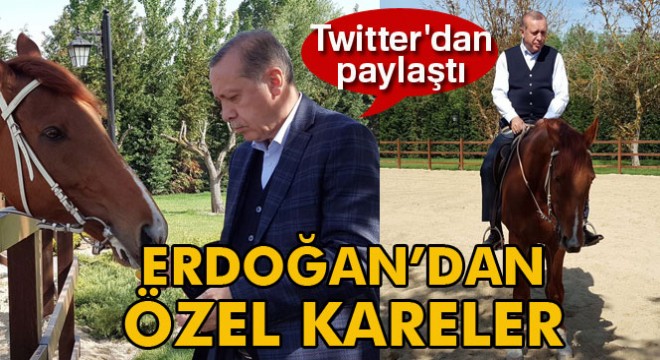 Başdanışmanı, Cumhurbaşkanı Erdoğan ın ata binme fotoğraflarını paylaştı