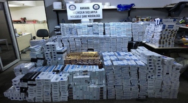 Başkent’te tırda 14 bin 530 paket kaçak sigara ele geçirildi