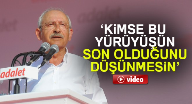 CHP lideri Kılıçdaroğlu: Güvenpark’ta başladığımız yürüyüşü Maltepe’de noktaladık