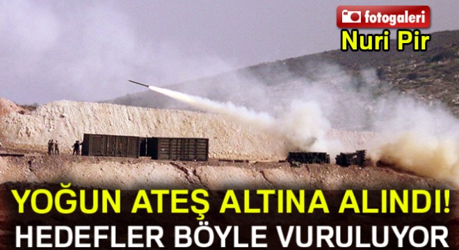 Çok namlulu roket atarlardan Afrin e yoğun atış