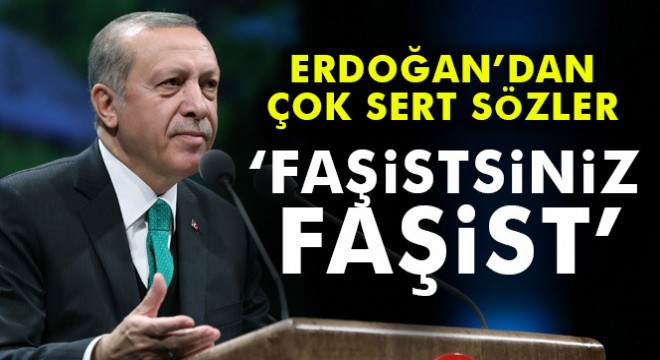Cumhurbaşkanı Erdoğan:  Faşistsiniz, faşist 