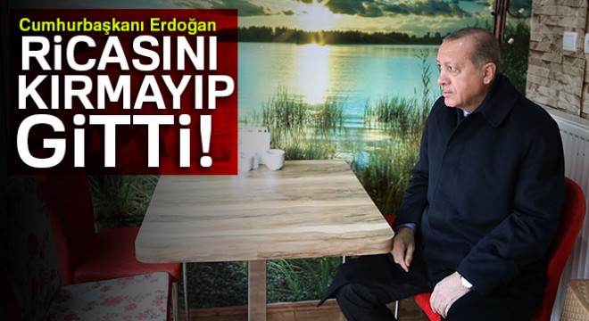 Cumhurbaşkanı Erdoğan’a Kastamonu’da çay ikram edildi