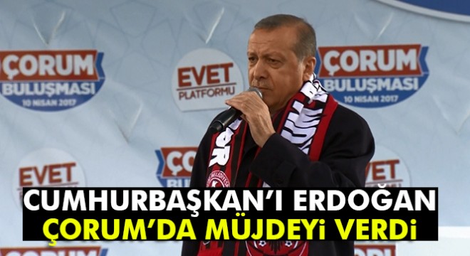 Cumhurbaşkanı Erdoğan’dan o ilçelere müjde
