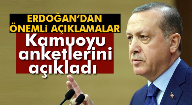 Cumhurbaşkanı Erdoğan kamuoyu anketlerini açıkladı