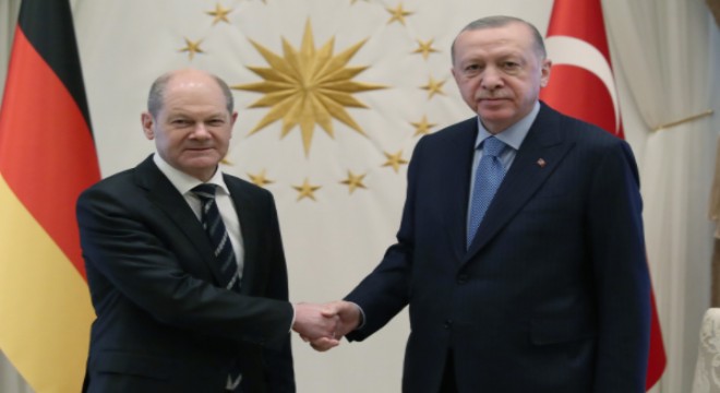 Cumhurbaşkanı Erdoğan, Almanya Federal Cumhuriyeti Şansölyesi Scholz ile ortak basın toplantısı düzenledi