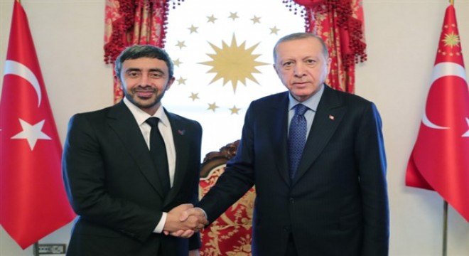 Cumhurbaşkanı Erdoğan, BAE Dışişleri ve Uluslararası İşbirliği Bakanı Nahyan’ı kabul etti