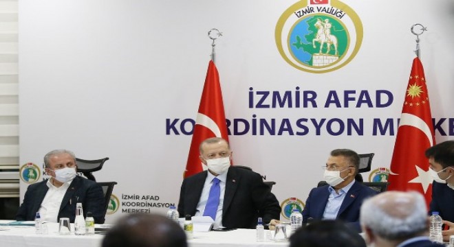 Cumhurbaşkanı Erdoğan, İzmir AFAD Koordinasyon Merkez inde açıklamalarda bulundu