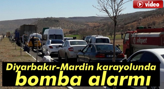 Diyarbakır-Mardin karayolu bomba ihbarı yüzünden ulaşıma kapatıldı