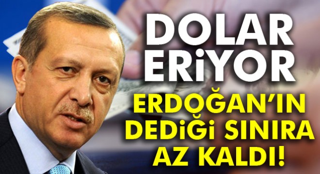 Dolar Cumhurbaşkanı Erdoğan ın açıkladığı seviyeye yaklaşıyor