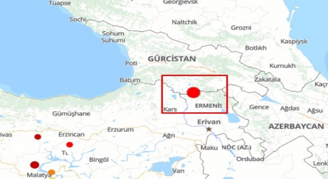 Ermenistan da deprem