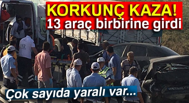 Eskişehir-Ankara yolunda 13 araç birbirine girdi: 34 yaralı