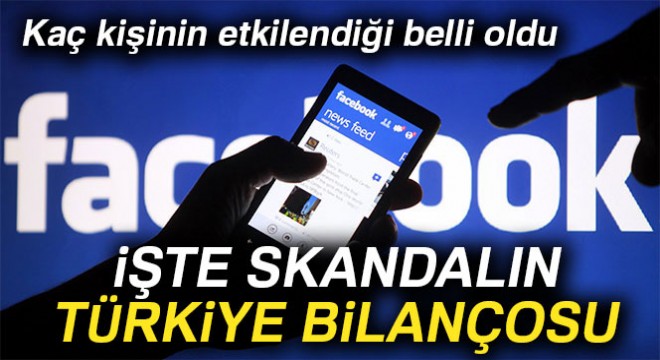 Facebook skandalından Türkiye de etkilenen kişi sayısı belli oldu
