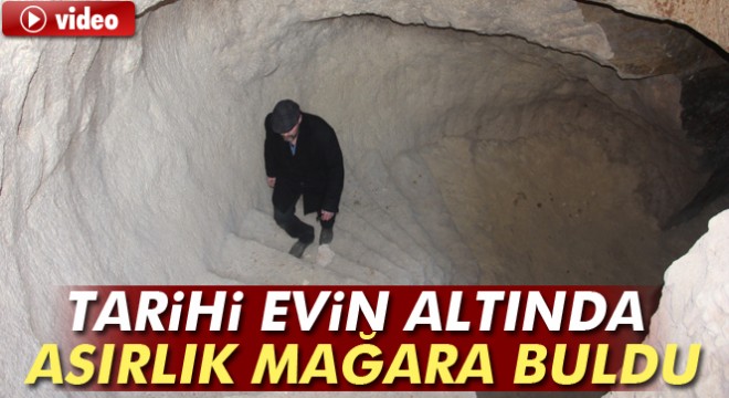 Gaziantep te tarihi evin altında asırlık mağara buldu