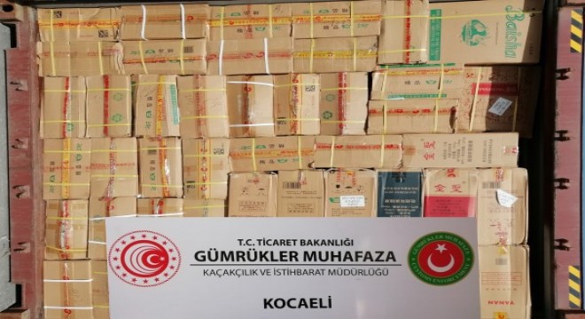 Gümrük Muhafaza ekiplerince Kocaeli’de yüzbinlerce kaçak ticari eşya yakalandı
