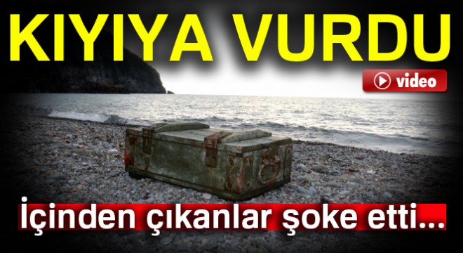 İçinde 20 adet el bombası bulunan sandık Karadeniz’de kıyıya vurdu