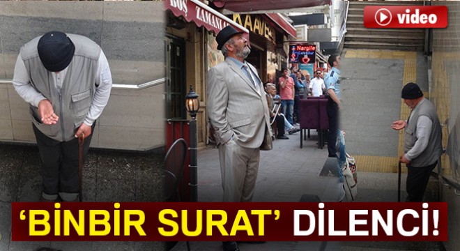 İstanbul’da  binbir surat  dilenci kamerada