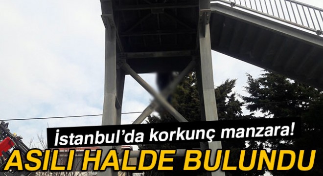 İstanbul da korkunç manzara! Köprüye asılı halde bulundu