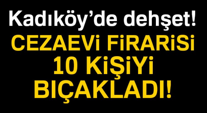 Kadıköy de cezaevi firarisi 10 kişiyi bıçakladı