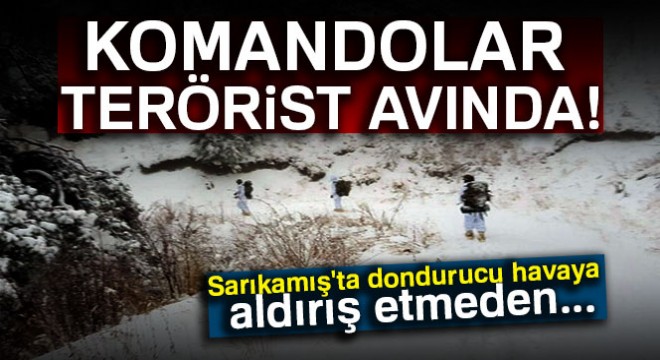 Komandolar Sarıkamış ta dondurucu havaya rağmen terörist avında