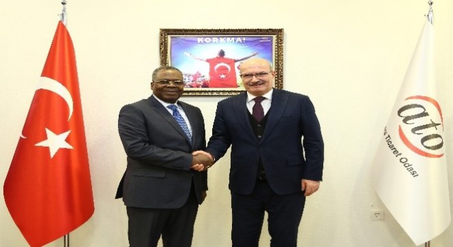 Kongo Cumhuriyeti Büyükelçisi ATO Başkanı Baran’ı ziyaret etti