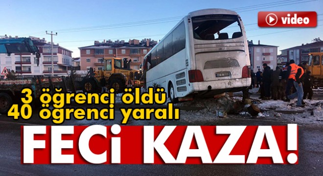 Konya da öğrencileri taşıyan otobüs devrildi: 3 ölü, 40 yaralı