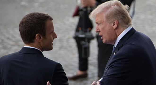 Macron ve Trump Doğu Guta’daki ateşkesi görüştü