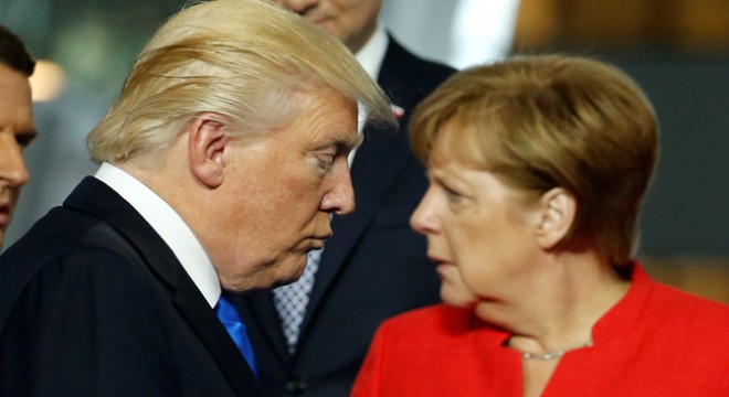 Merkel ve Trump  Rusya nın silahlarını  görüştü