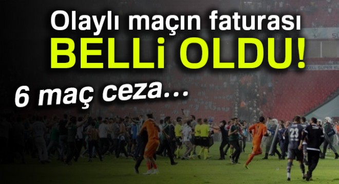 PFDK dan Konyaspor a 5, Beşiktaş a 1 maç ceza