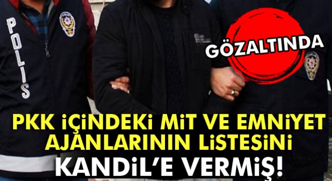 PKK içindeki MİT ve emniyet ajanlarının listesini Kandil e verdiği öne süren FETÖ imamı gözaltında