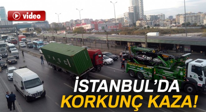 Son dakika haberleri İstanbul da korkunç kaza  Trafik durma noktasında
