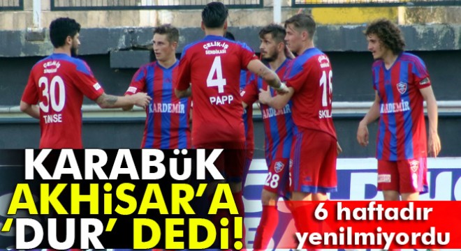 Spor Toto Süper Lig: Akhisar Belediyespor: 2 - Kardemir Karabükspor: 3 (Maç sonucu)