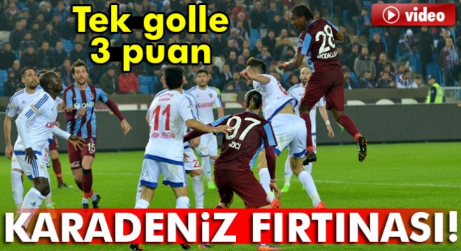 Spor Toto Süper Lig: Trabzonspor: 1 - Kardemir Karabükspor: 0 (Maç özeti ve gol izle)