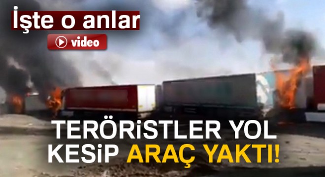 Tendürek’te PKK’lı teröristler araçları yakıp kaçtı
