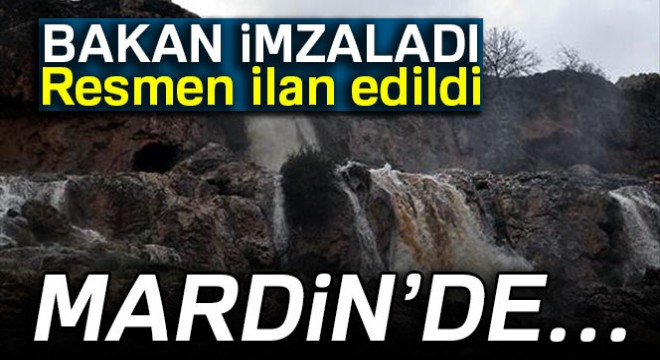 Türkiye’nin 223. tabiat parkı Mardin’de ilan edildi