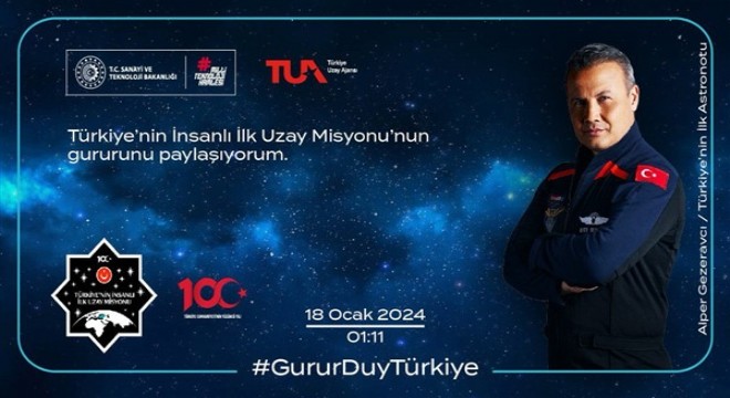 Türkiye’nin insanlı ilk uzay misyonu için “uzay hatırası”