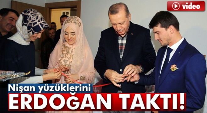 Yüzükleri Cumhurbaşkanı Erdoğan taktı
