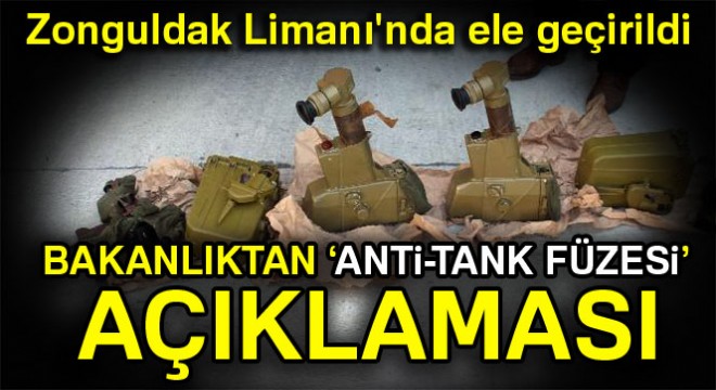 Zonguldak Limanı nda operasyon! Anti-tank füzesi ele geçirildi...