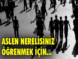 Aslen nerelisiniz? 