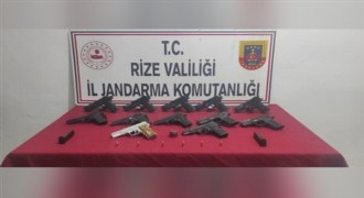 Rize'de yasadışı silah imal ve ticareti yapan 2 şüpheli yakalandı