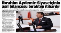 İbrahim Aydemir: Siyasetçinin asıl bilançosu bıraktığı itibardır